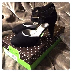 Sexy black suede heels